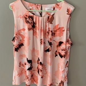 Calvin Klein Floral Sleeveless Shirt XL